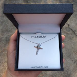NWT Diamond Cross Necklace